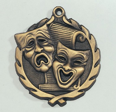 Drama Wreath Medal, 1 3/4" 2