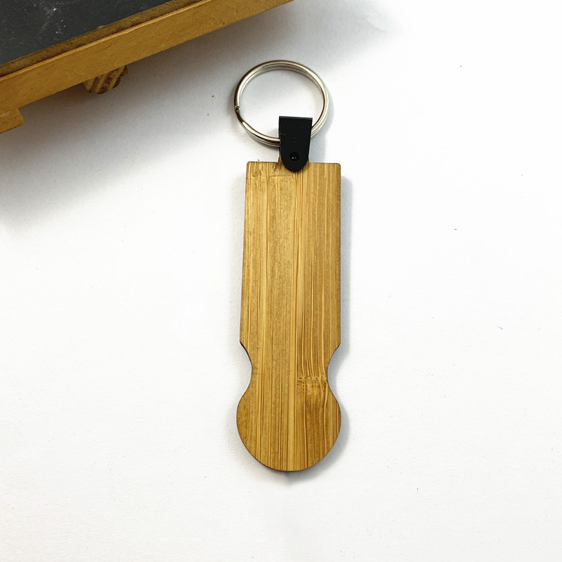 Custom Shape Bamboo Key Pendant 6