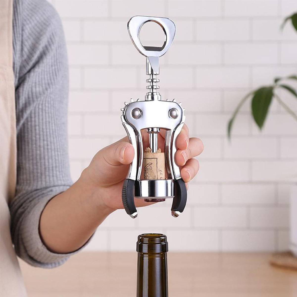 Wine Opener, Zinc Alloy Premium Wing Corkscrew 1