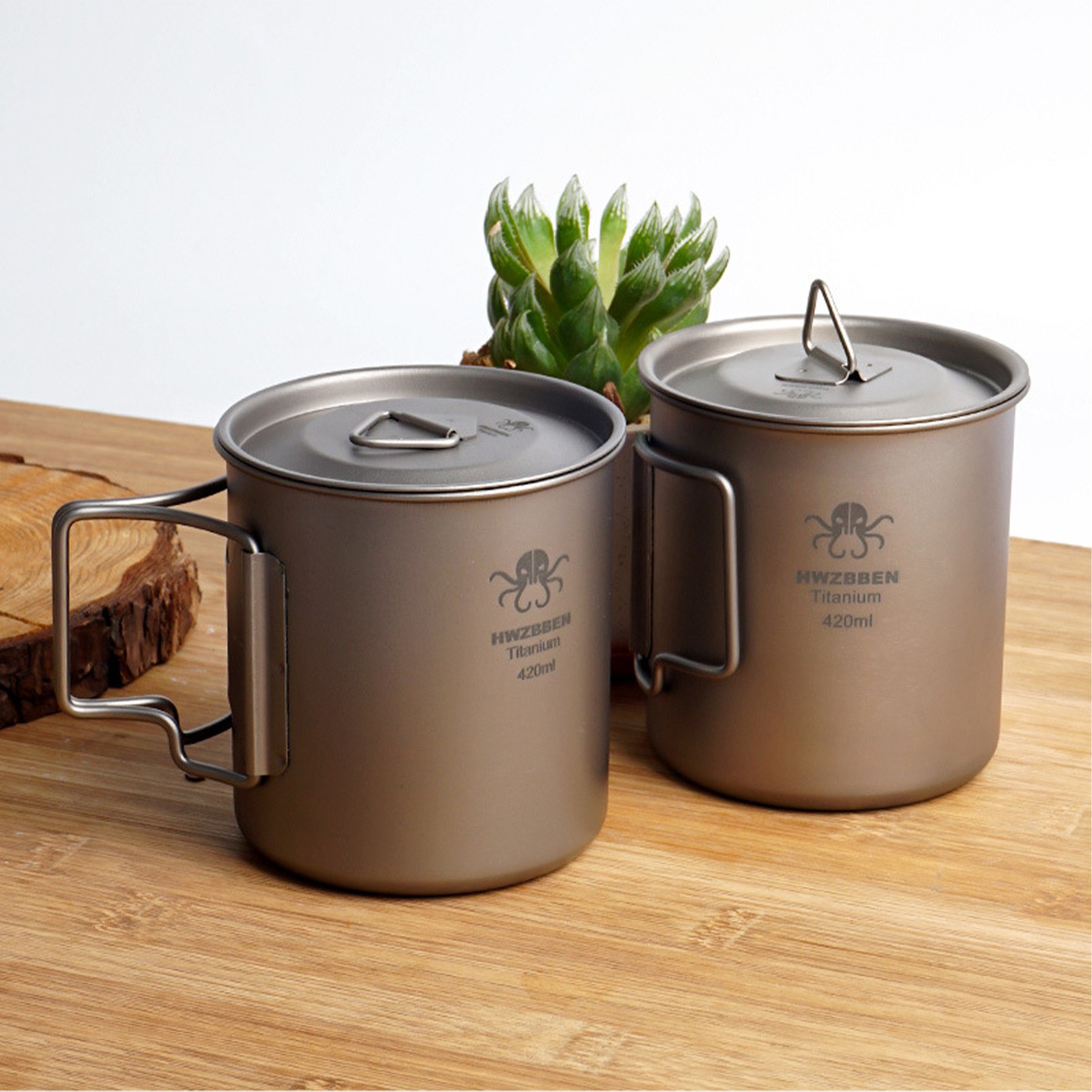 14Oz Outdoor Camping Titanium Mug 4