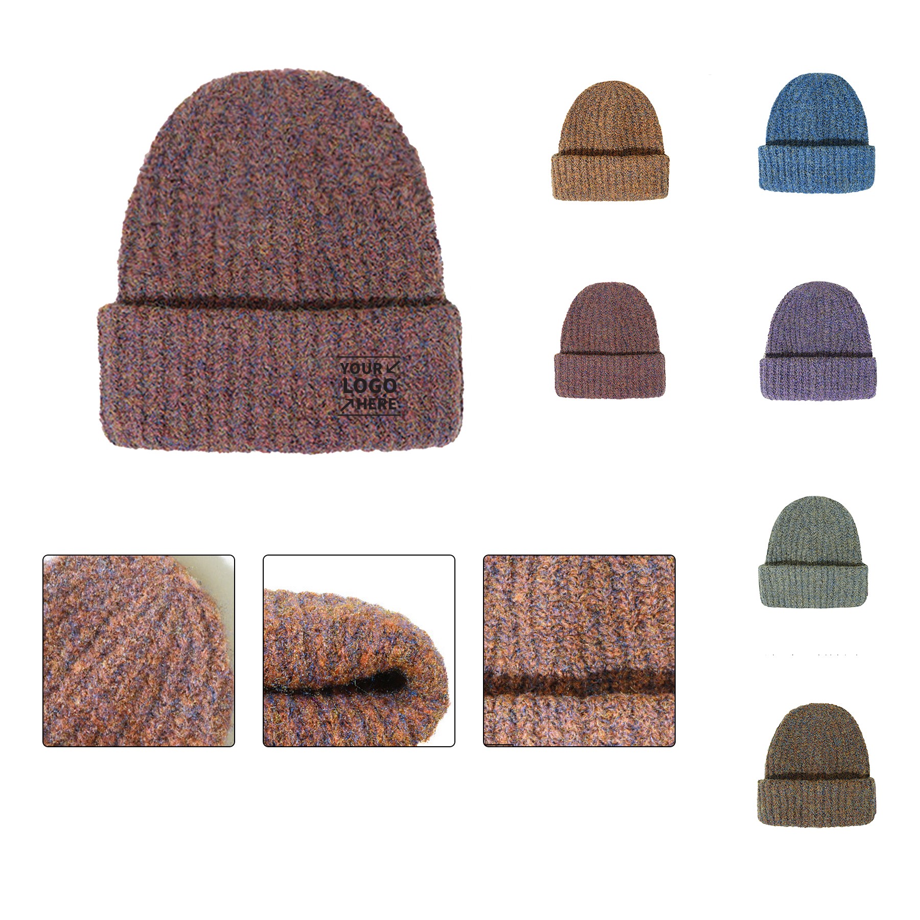 Mohair Yarn Winter Beanie Hat