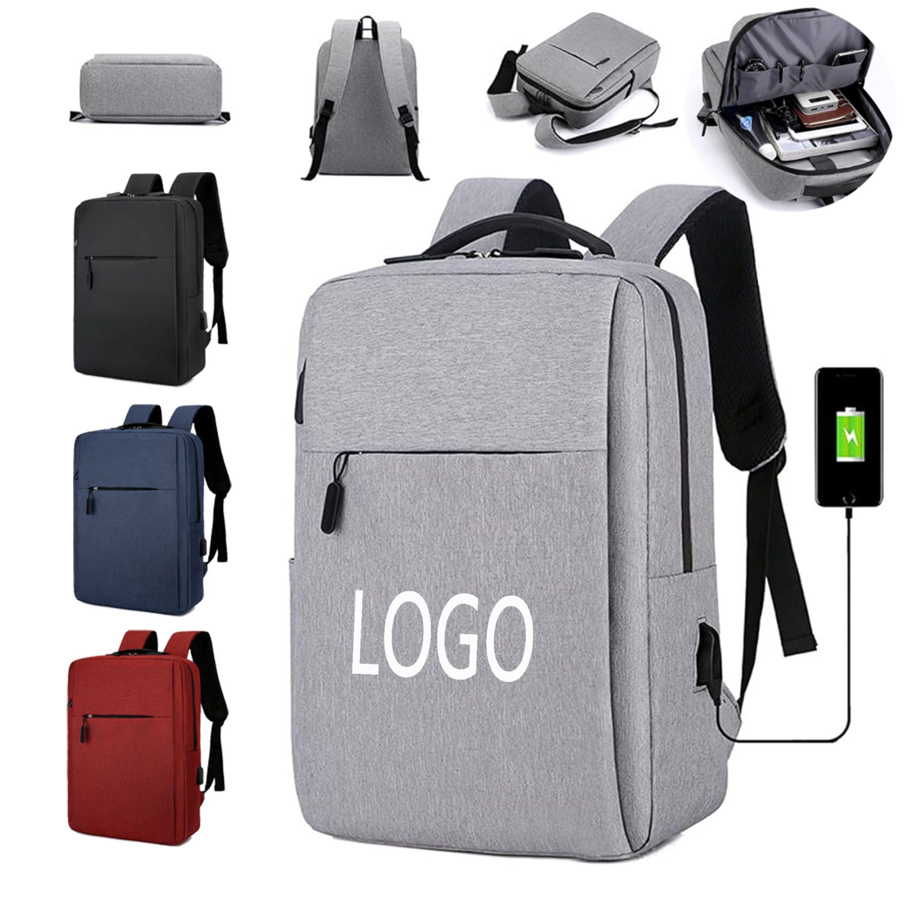 16" Laptop Bag USB Charging Backpack 3