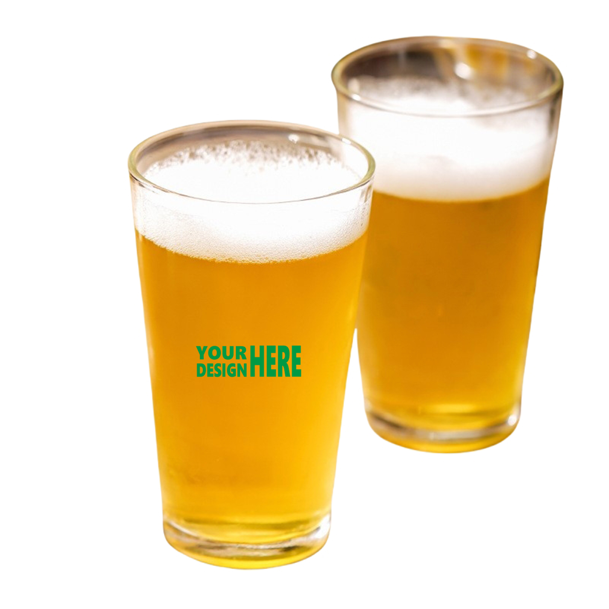 Clear Thick Wall Pint Glass, 16 oz. 2