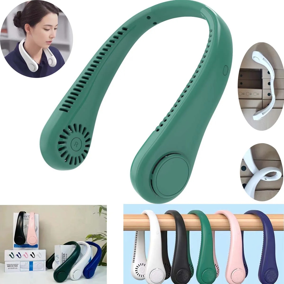 Foldable Portable 360 Cooling Neck Fan 3