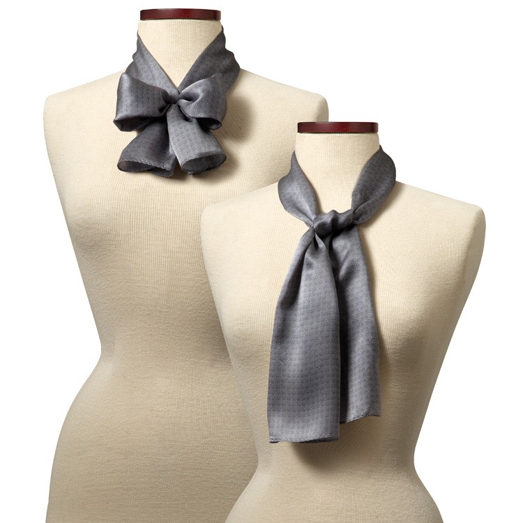 Gray Felton Silk Scarf - 8"x45" 2