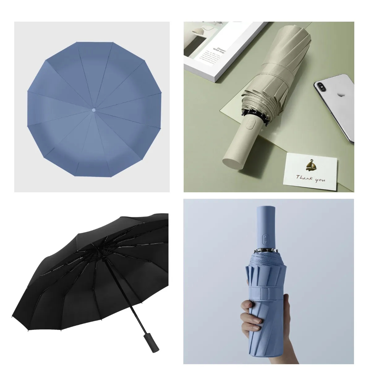 Portable Windproof Fully Automatic Folding Umbrella 3