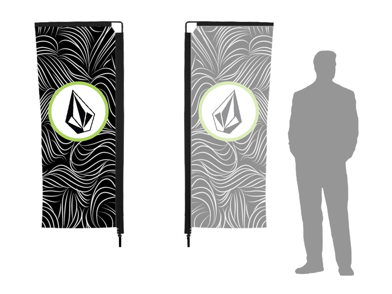 7ft Single Sided Banner Flag w/ Pole