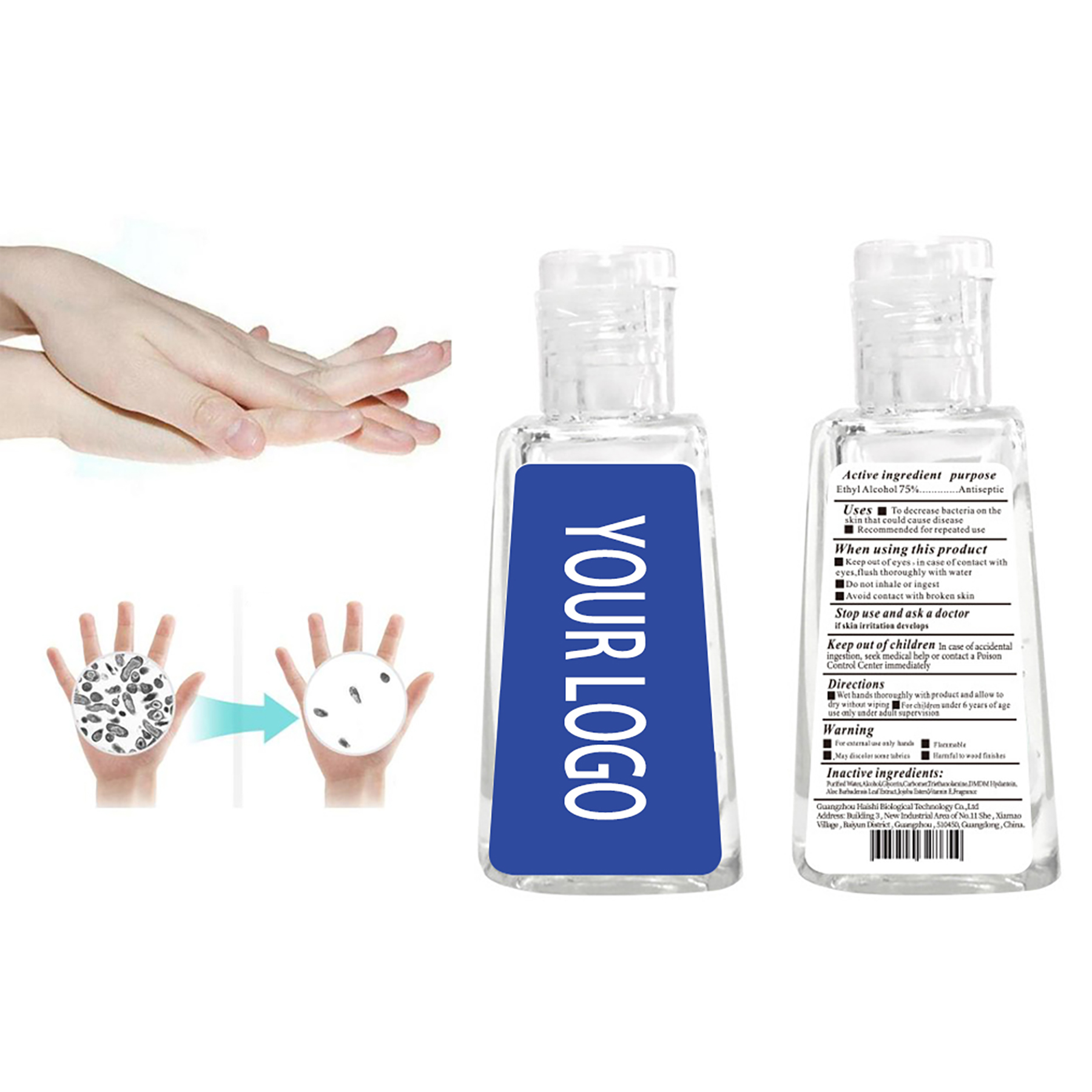1.05Oz Quick-drying Hands-Free Water Disinfecting Hand Wash Gel 1