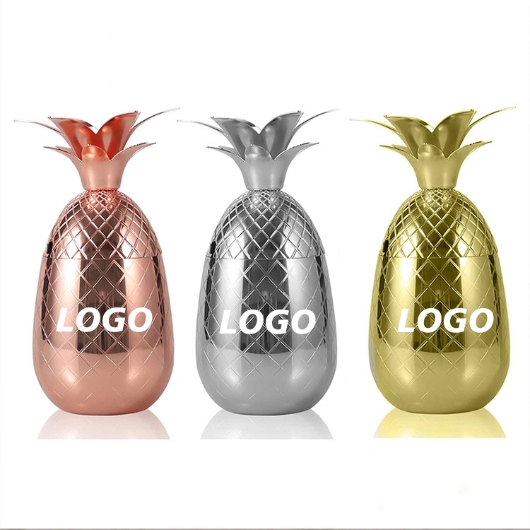 Custom 14 oz Stainless Steel Pineapple Cup 7