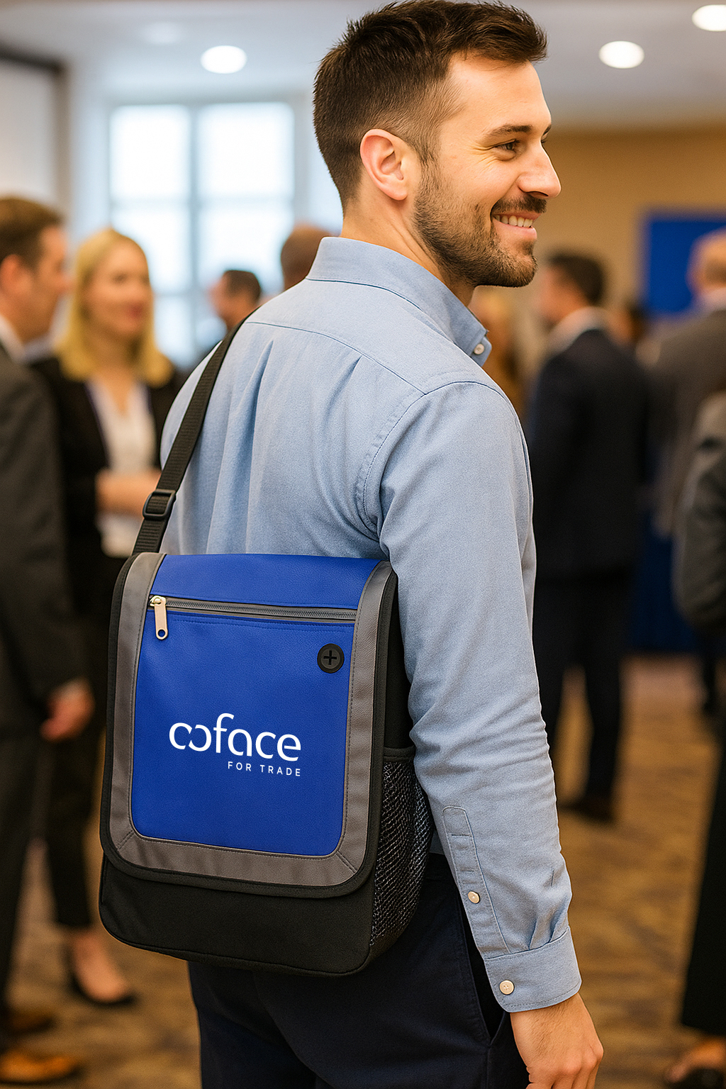 UrbanTrek City Crossbody Messenger Bag with Audio Port 8