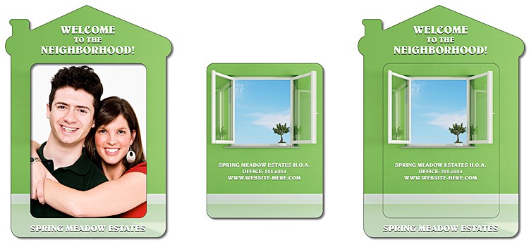 Magnet - House Shape Picture Frame (Approx. 4.3x6) - 30 Mil. 1