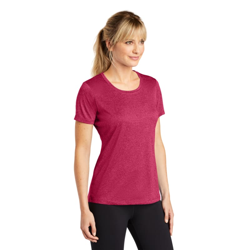 Sport-Tek Women's Heather Contender Scoop Neck Tee. 35
