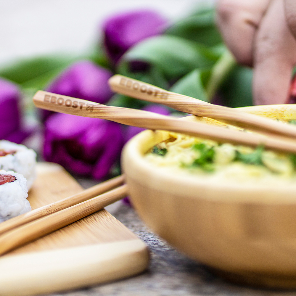 Reusable Bamboo Twist Chopsticks (Pair) 1