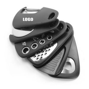 4 In 1 Foldable Utensil Set Knife Fork Spoon Bottle Opener With Carabiner 3