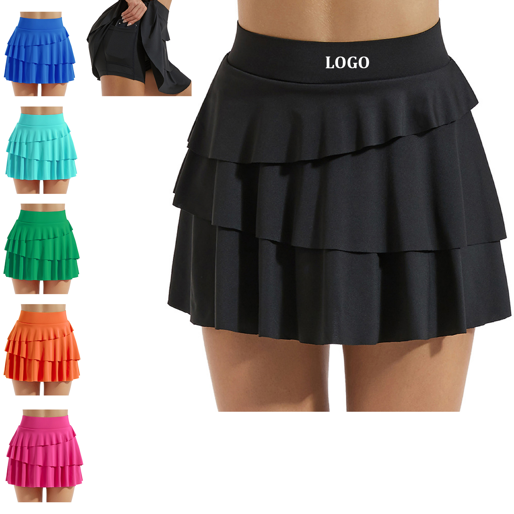 Women's Quick Drying Pleated Sports Short Skirt 1