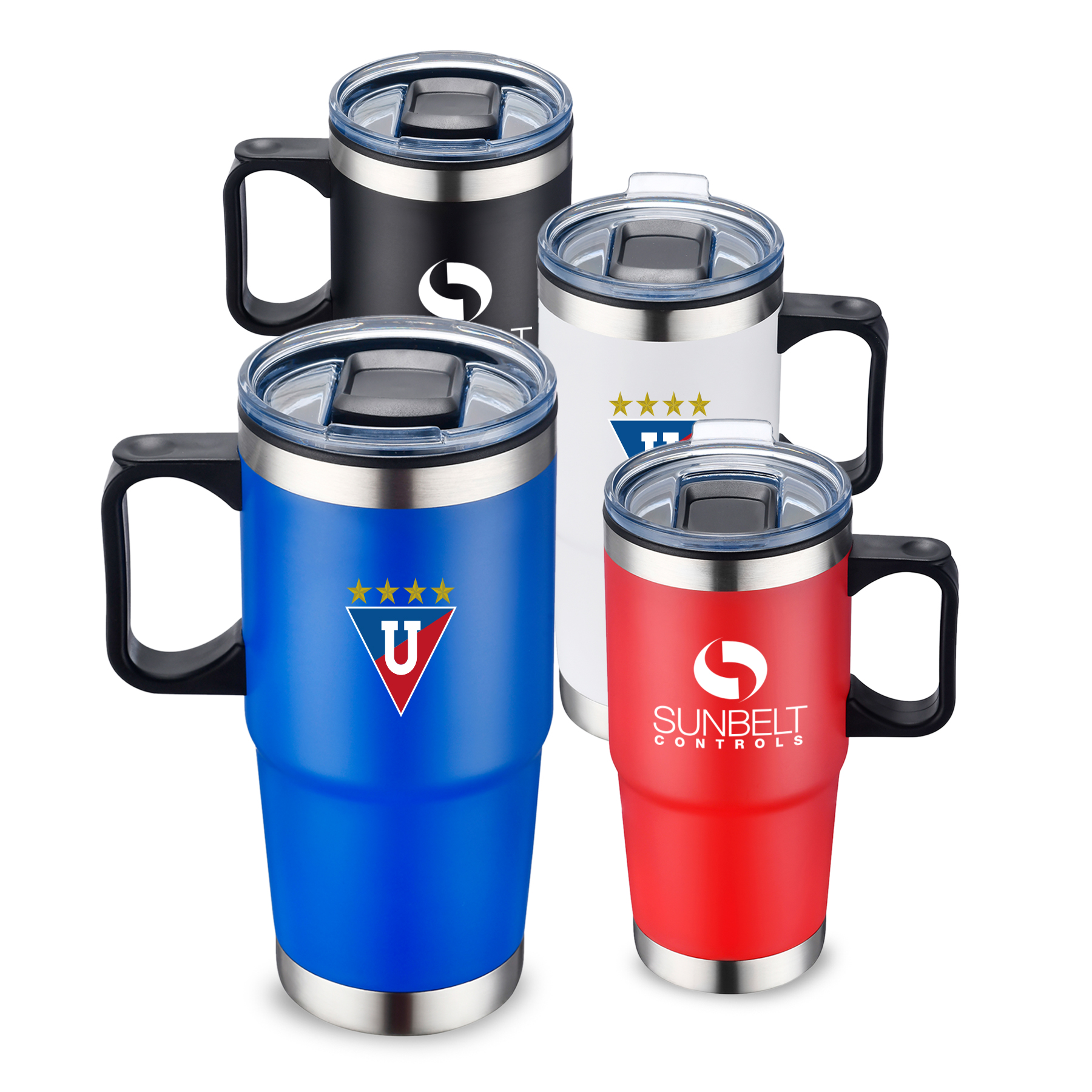 24 oz. Stainless Steel Black Carrying Handle Travel Mug 8