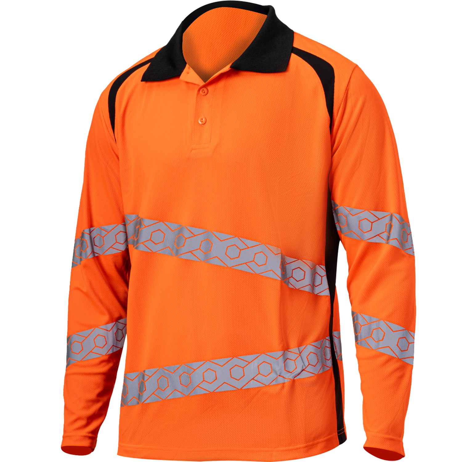 Class 3 Safety Long Sleeve Polo with 2" Segmented Tape 2