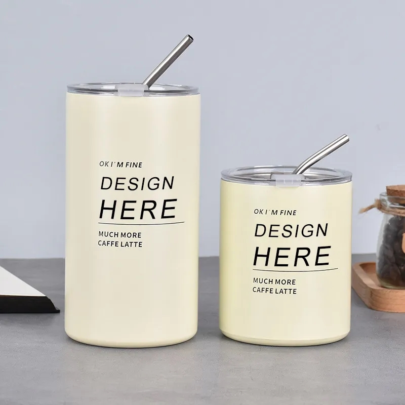 Vacuum Insulated Coffee Mug with Lid Straw 6