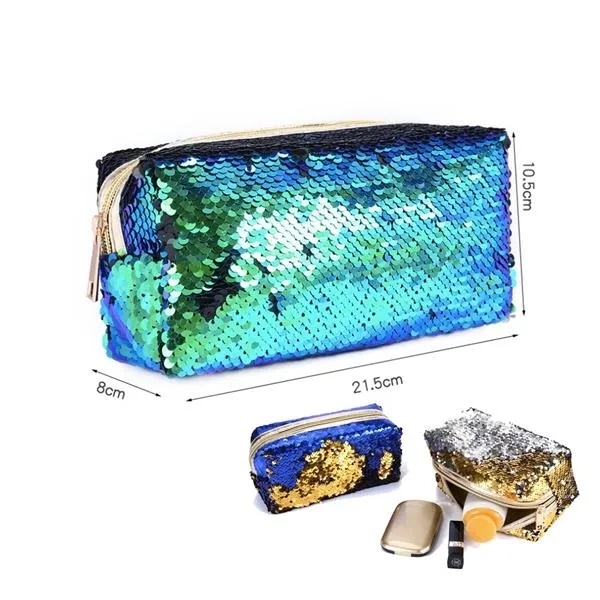 Mermaid Sequins Travel Makeup Cosmetic Bags Pouch 2