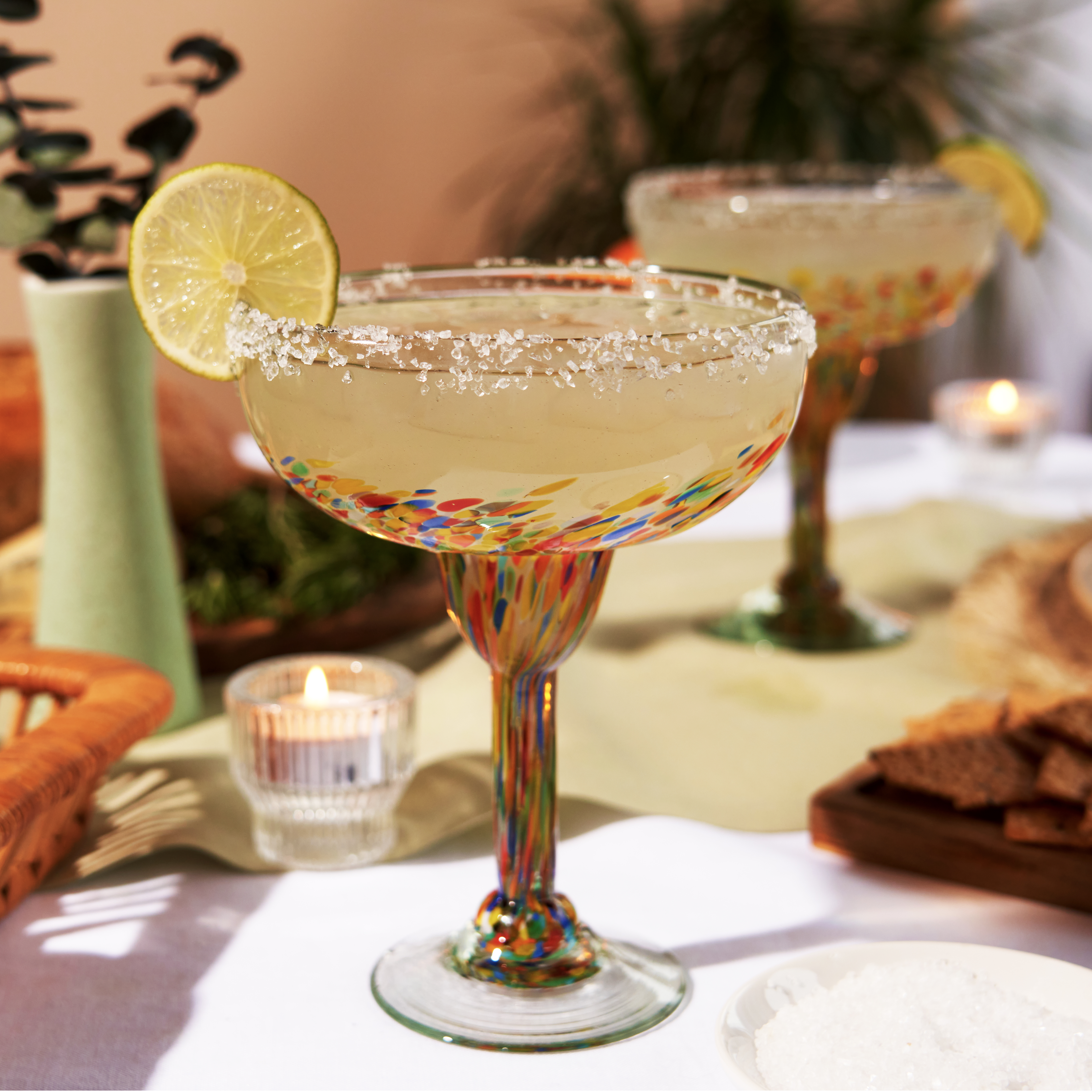 Twine Living® Artistico Recycled Margarita Glass, set of 2 4