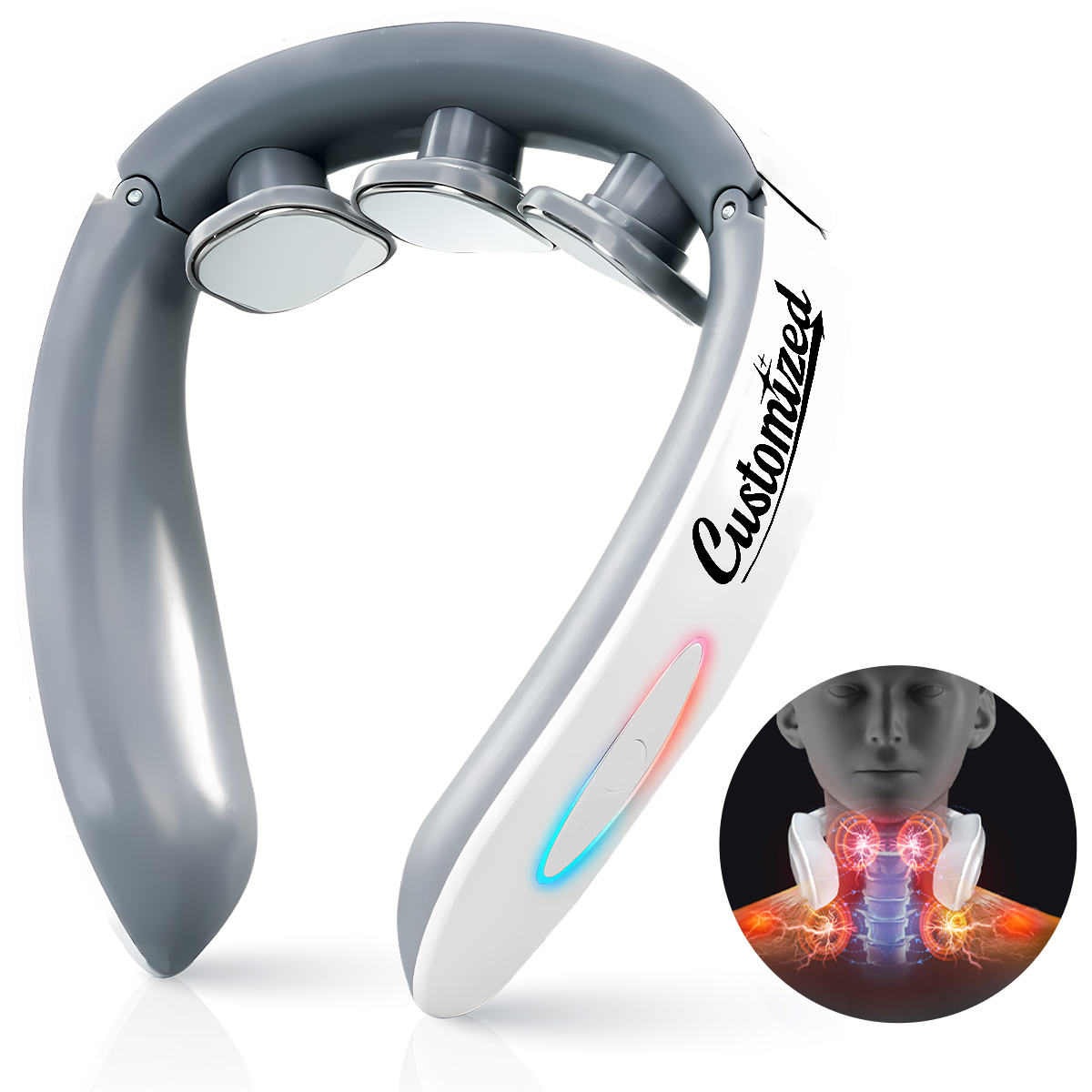 Smart Neck Massager W/ Heat and Multi-Mode Pulse Function 2