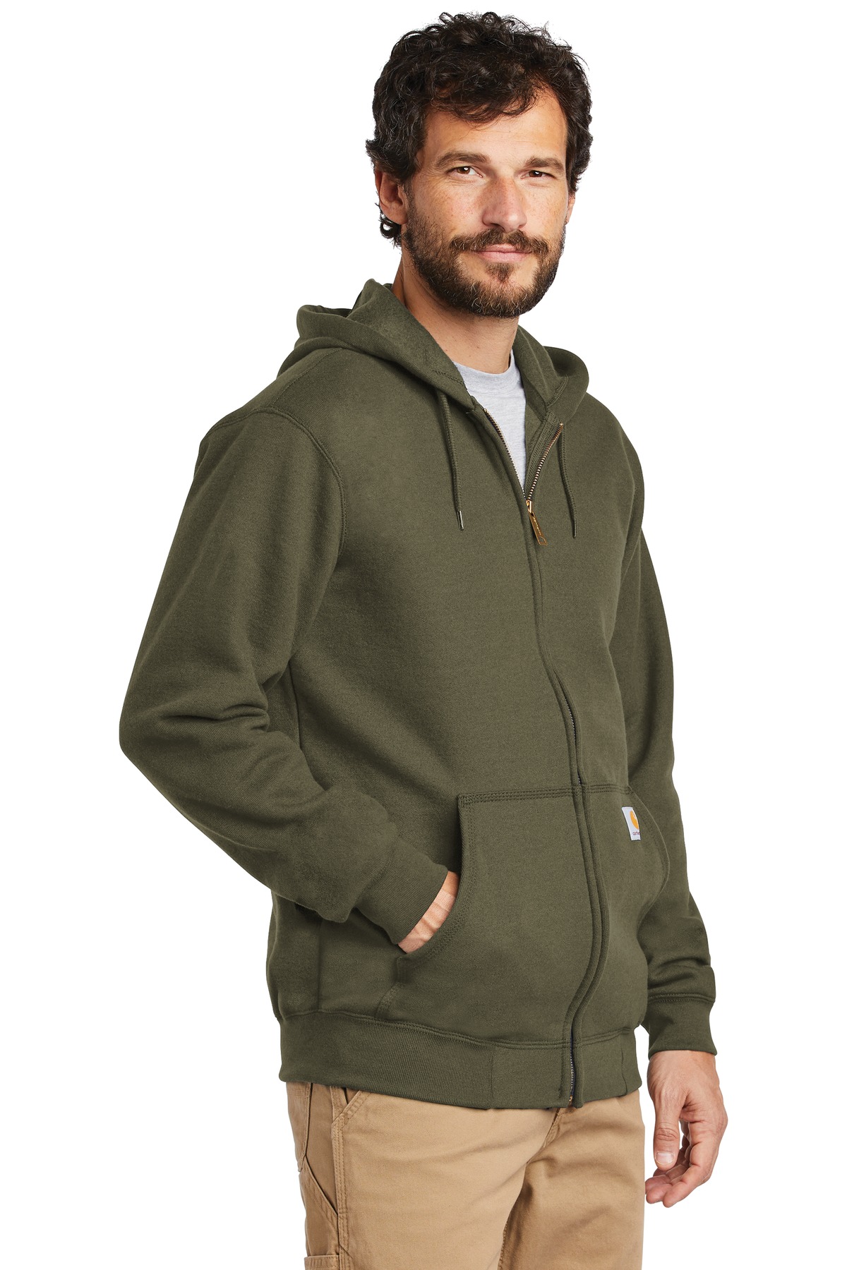 Carhartt Midweight Hooded Zip-Front Sweatshirt. CTK122, custom hoodie or sweatshirt with logo imprint 3
