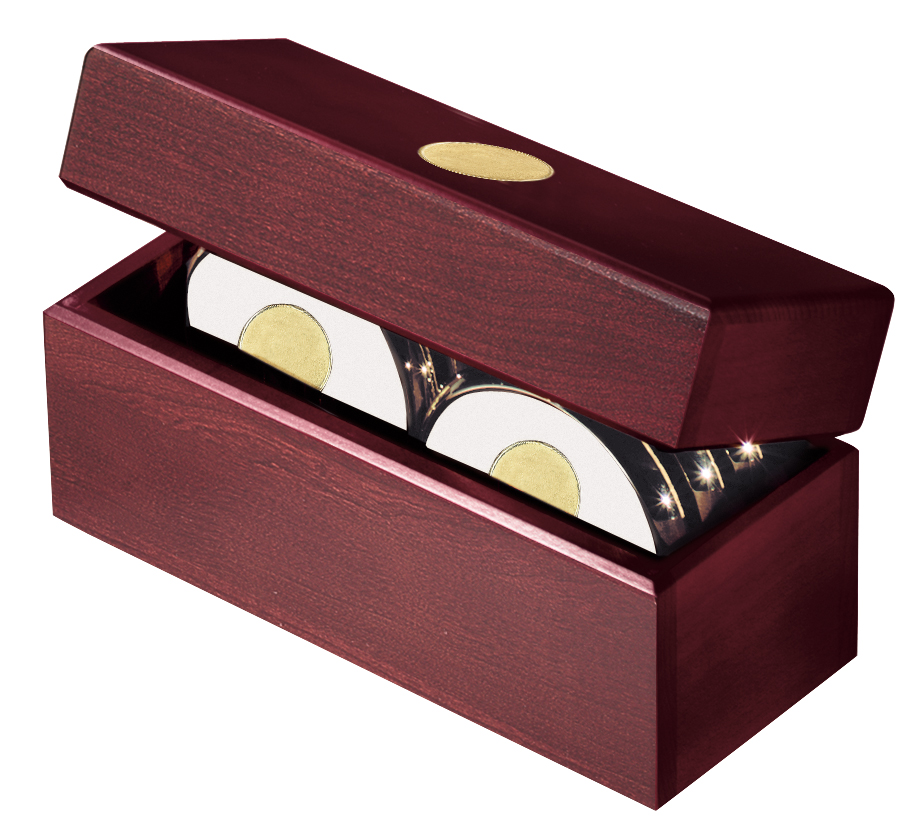 JAFFA® Six Coasters with Solid Cherry Chest 2