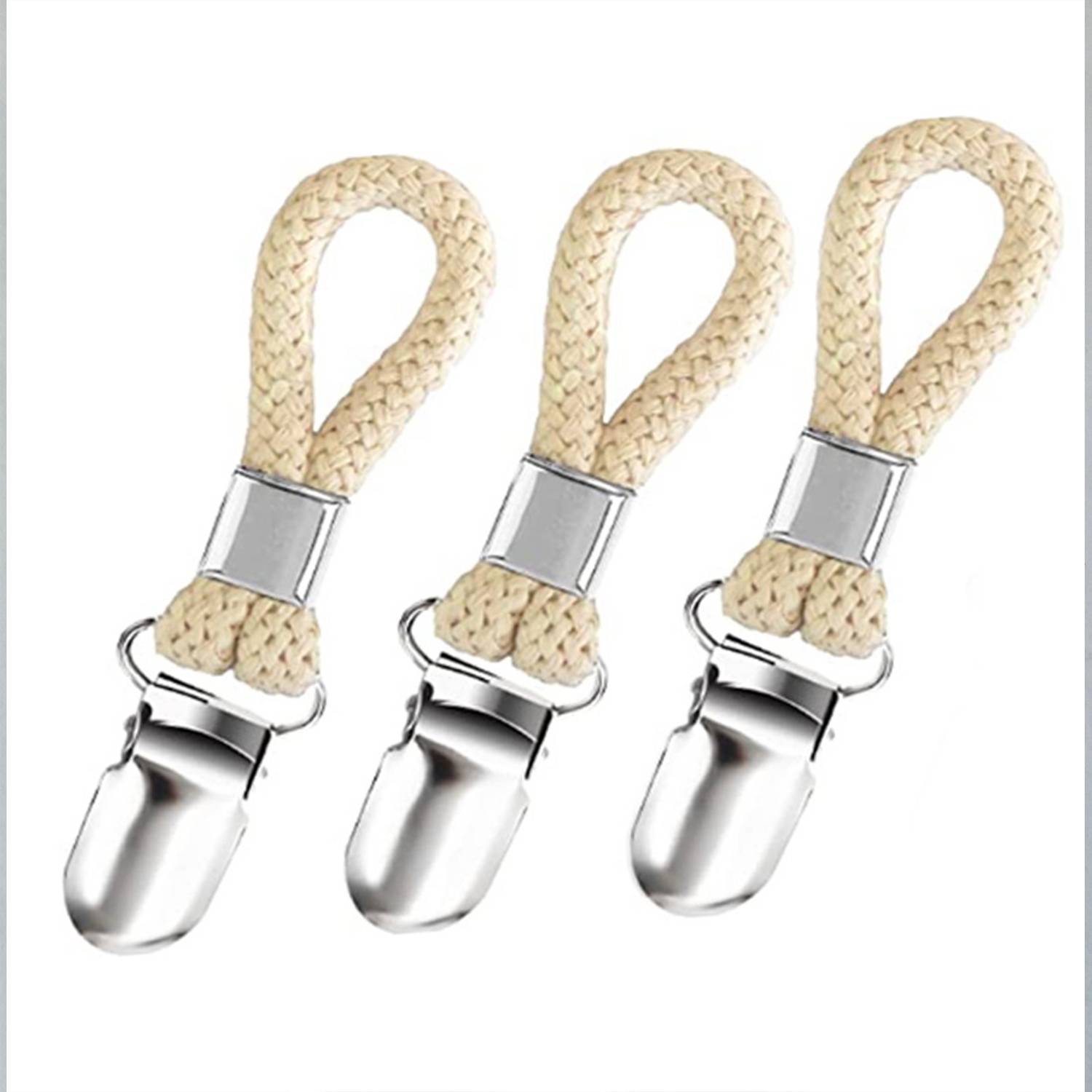 Bathroom Metal Cotton Rope Bath Towel Clip Keychain 4