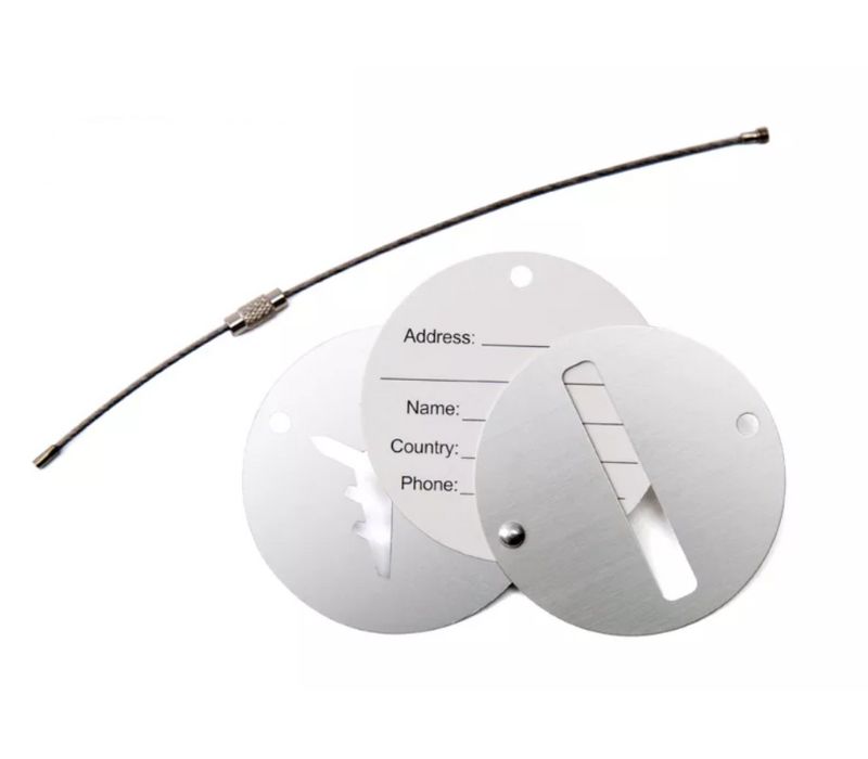 Round Aluminum Luggage Tag 7