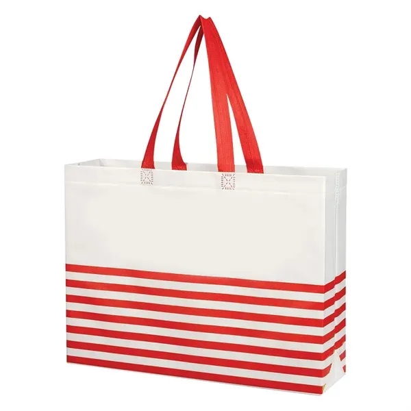 Non-woven Horizontal Stripe Tote Bag 1