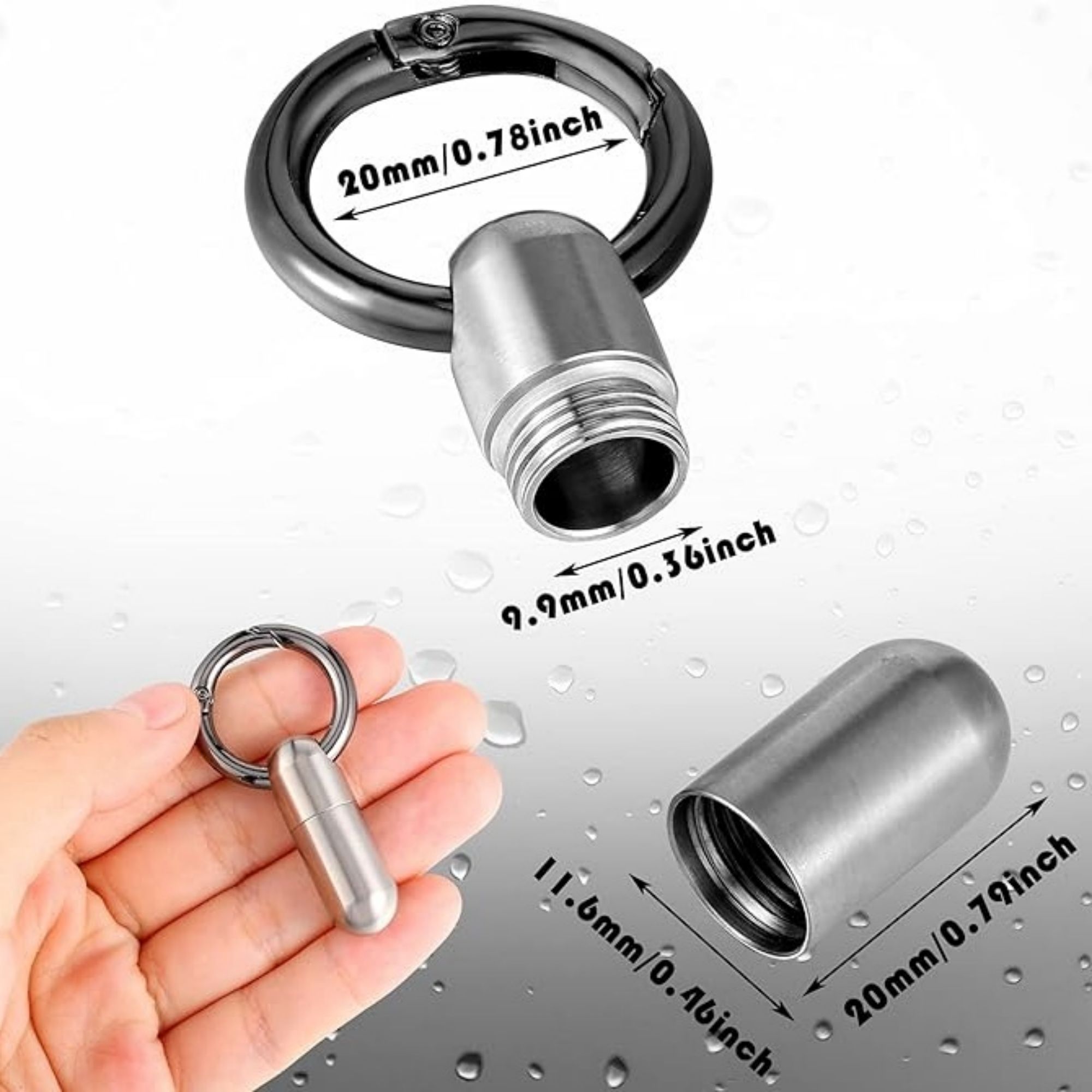 Keychain Pill Holder, custom keychain with logo imprint 5