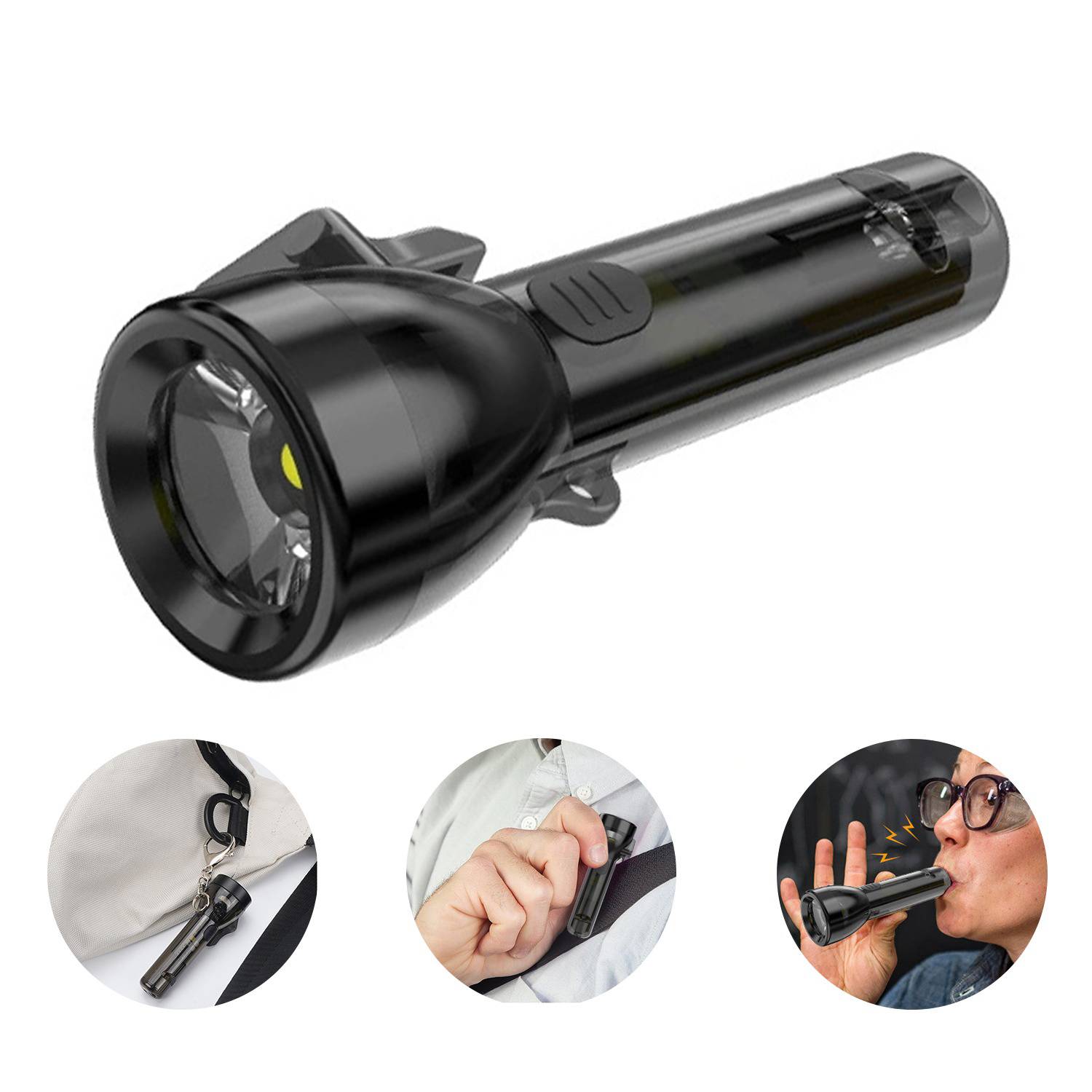Mini Keychain Flashlight w/ Whistle 6