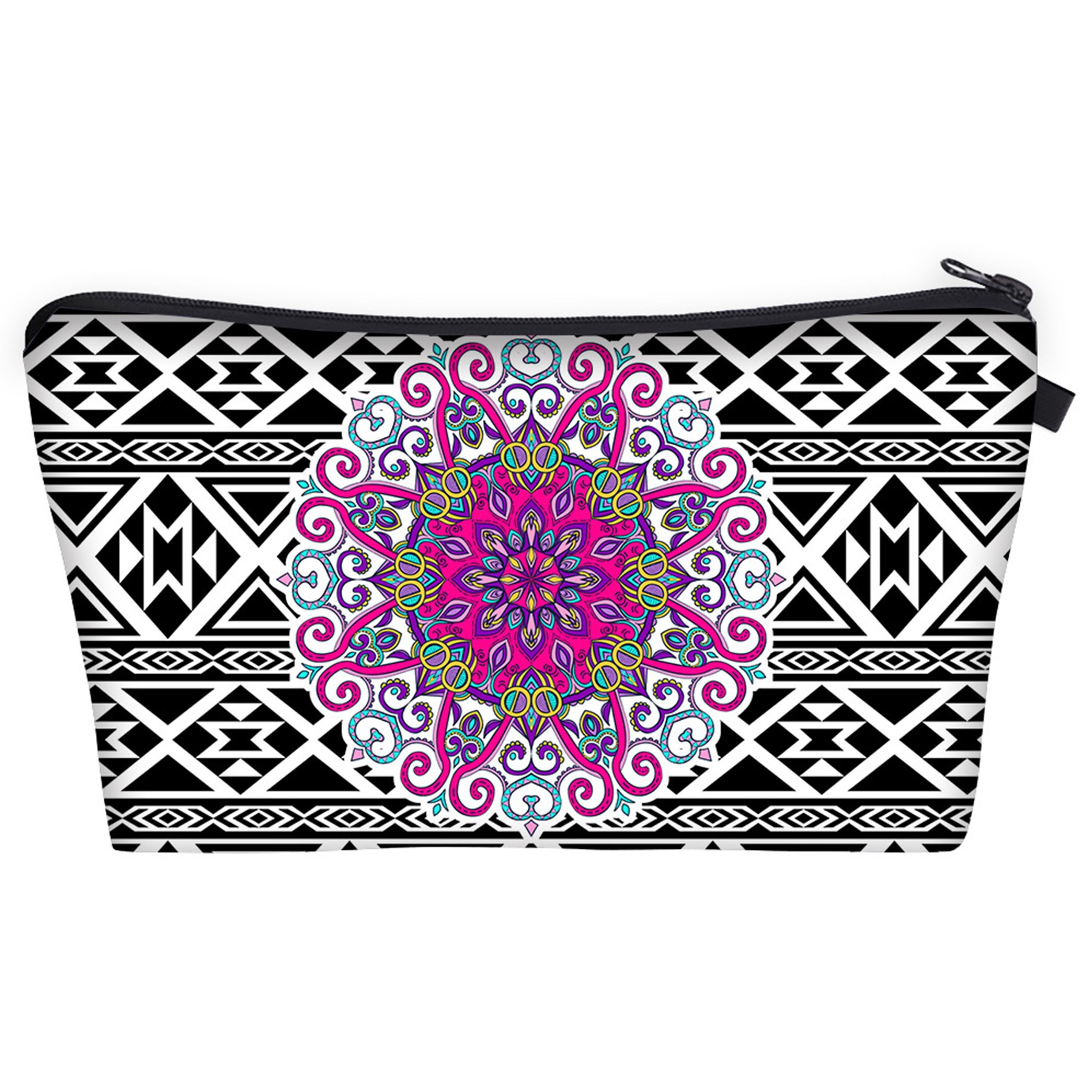 Digital Print Clutch Mandala Makeup Bag 7
