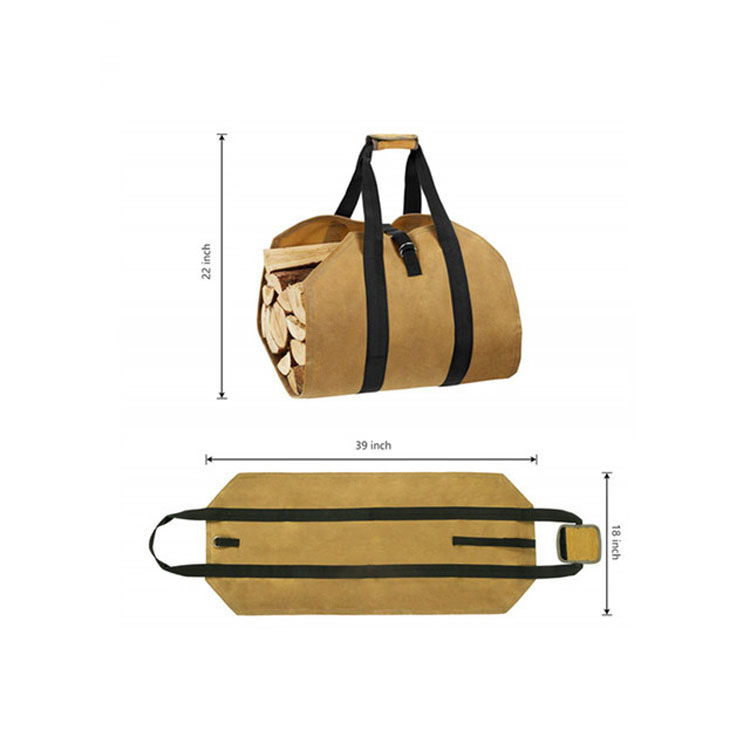 Waxed Canvas Log Carrier 1