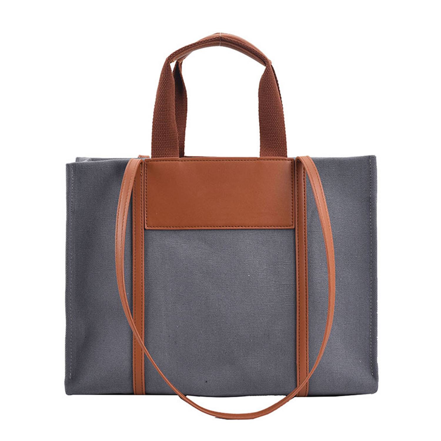 Canvas Tote Bag Clash Color Customized for Women, custom tote bag with logo imprint 4