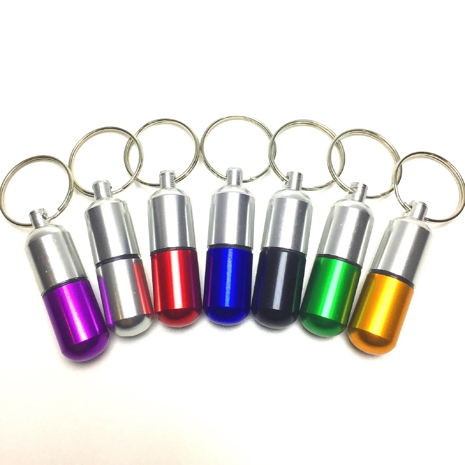 Capsule Shape Aluminum Pill Box 2