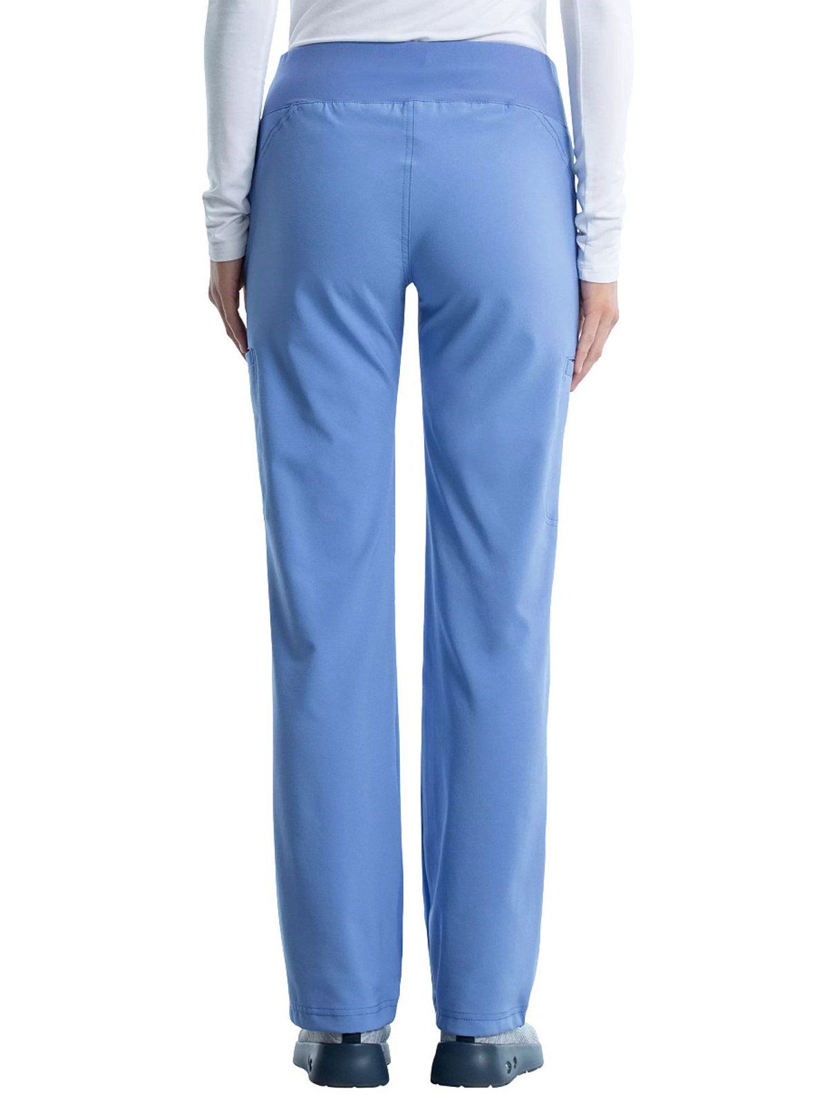 Cherokee - iFlex - Mid Rise Straight Leg Comfort Knit Waistband Pull-on Pant 17