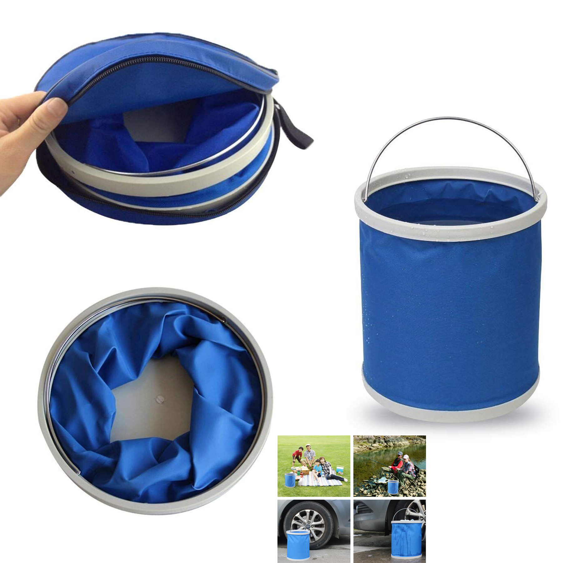 Foldable Pail Bucket Silicone Collapsible Buckets