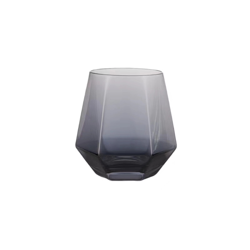 10 oz Polygonal Wine Glass Coffee Milk Tea Cups 4