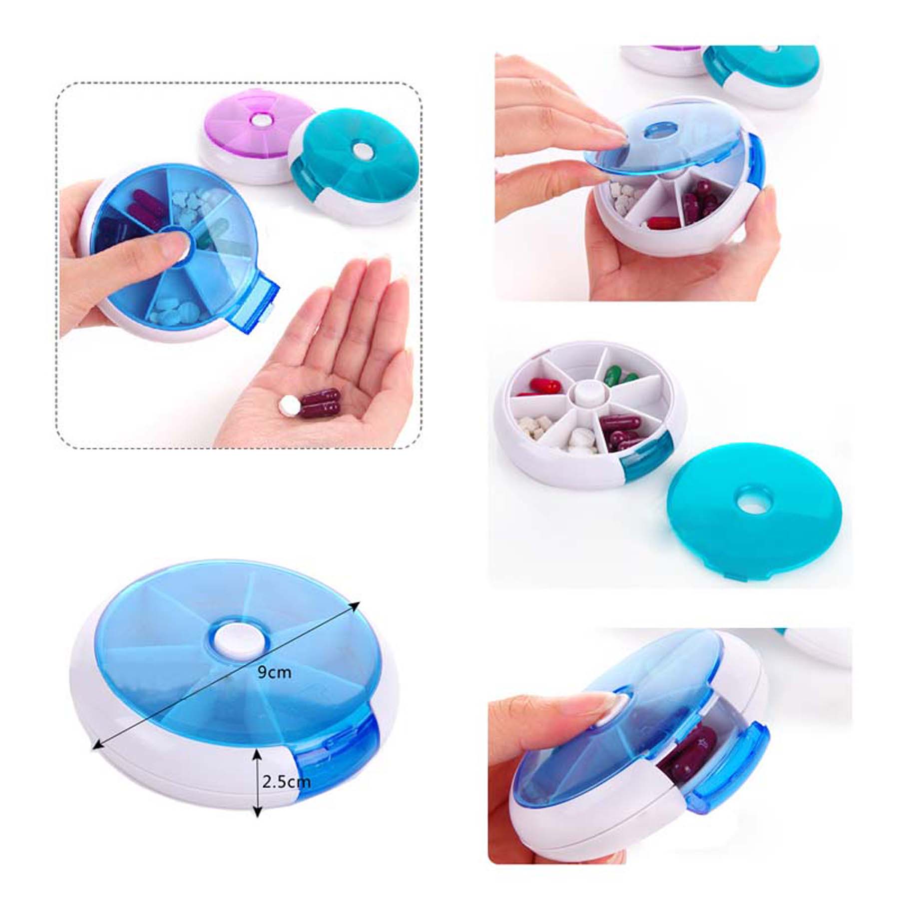 Round Rotating Pill Box 1