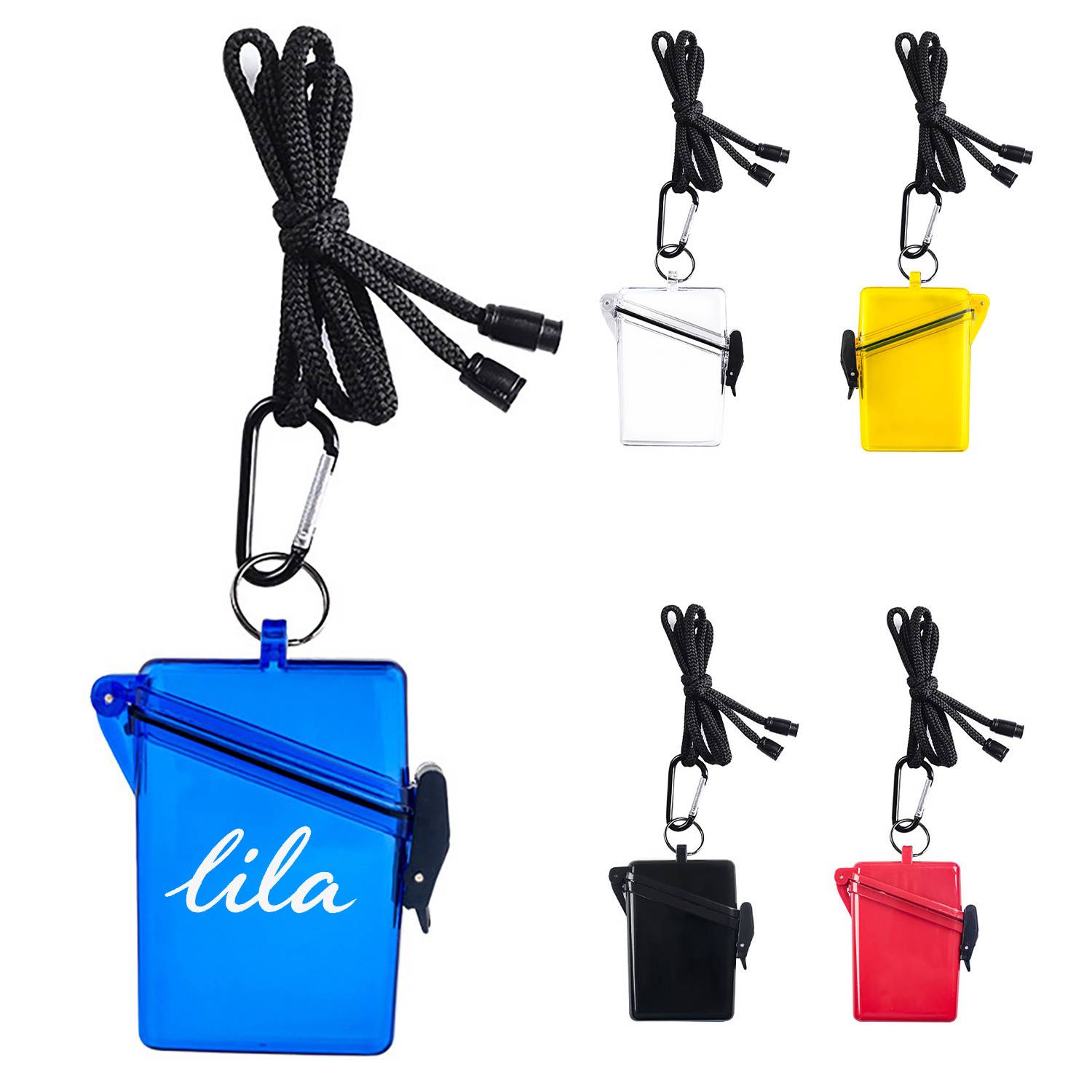 Waterproof Clear Cigarette Case 7 Sticks w/ Lanyard 3