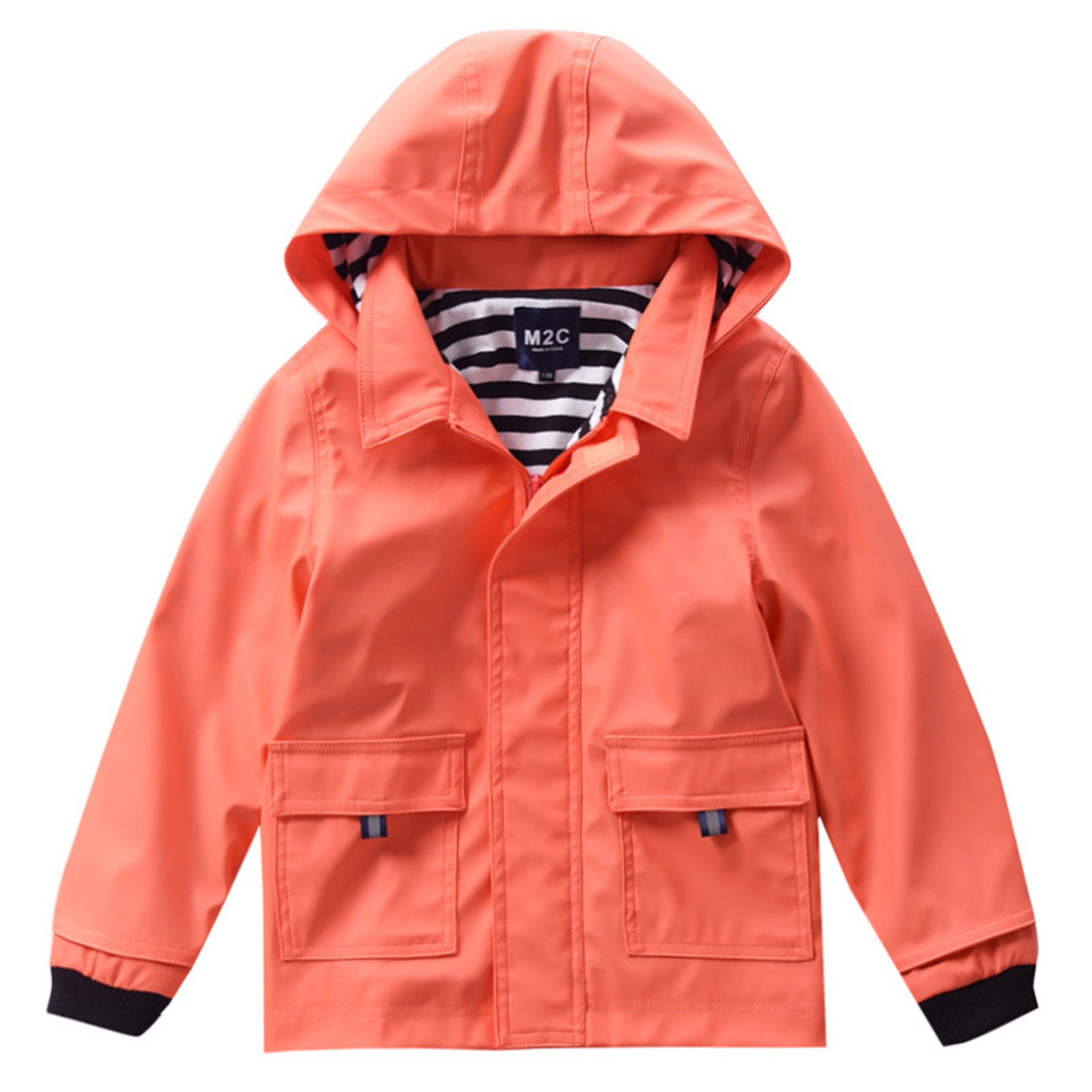 Boys And Girls Outdoor Camping PU Hooded Jacket 2