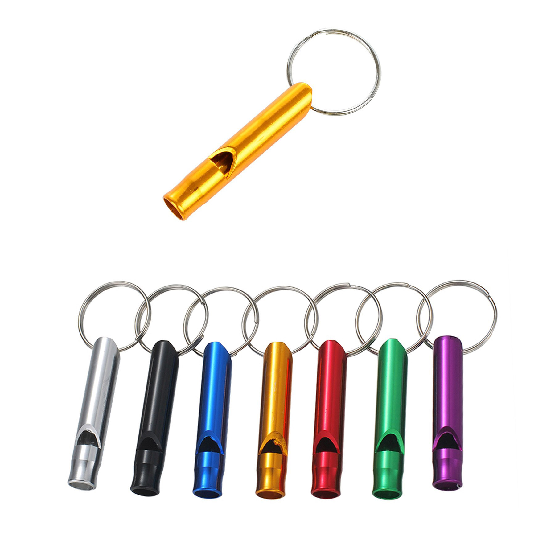 Aluminium Whistle With Key Ring 1