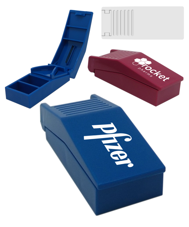 Pill Box with Pill Splitter - One Color 3