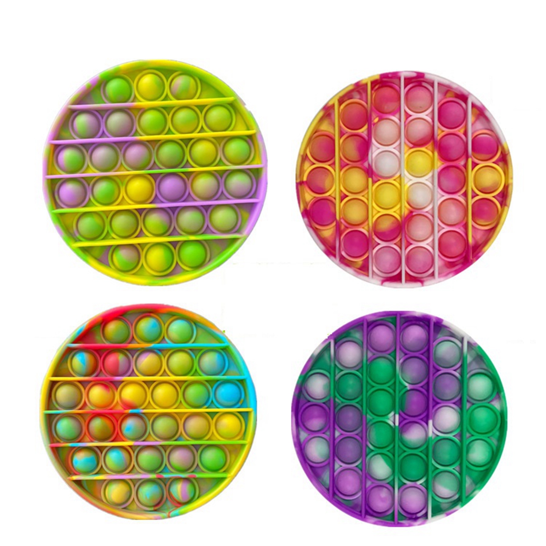 Round Camouflage Push Pop Bubble Fidget Toy 5