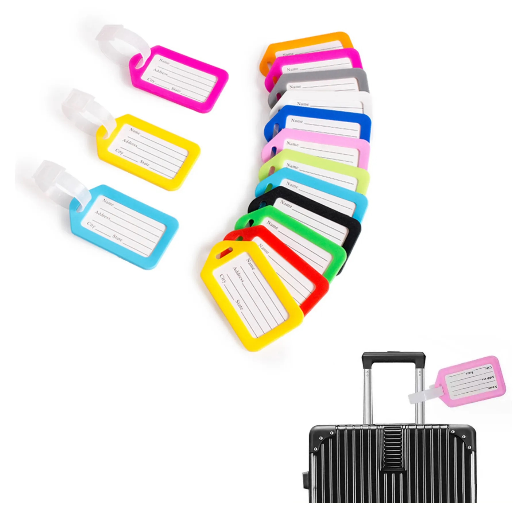 PP Luggage Tag With Strap And Name Card Inserted 5
