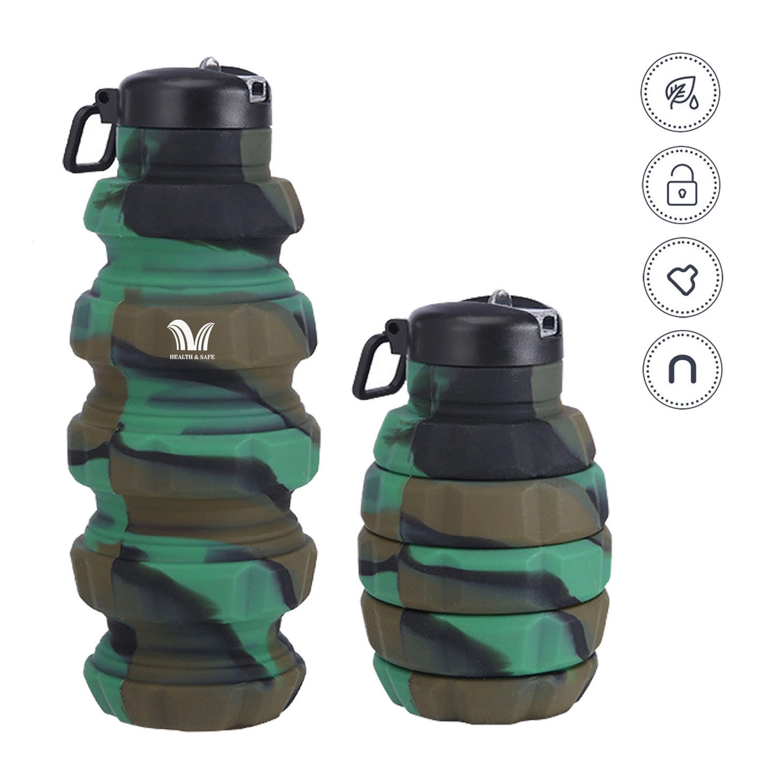 Creative Grenade-Shaped Silicone Water Bottle 3