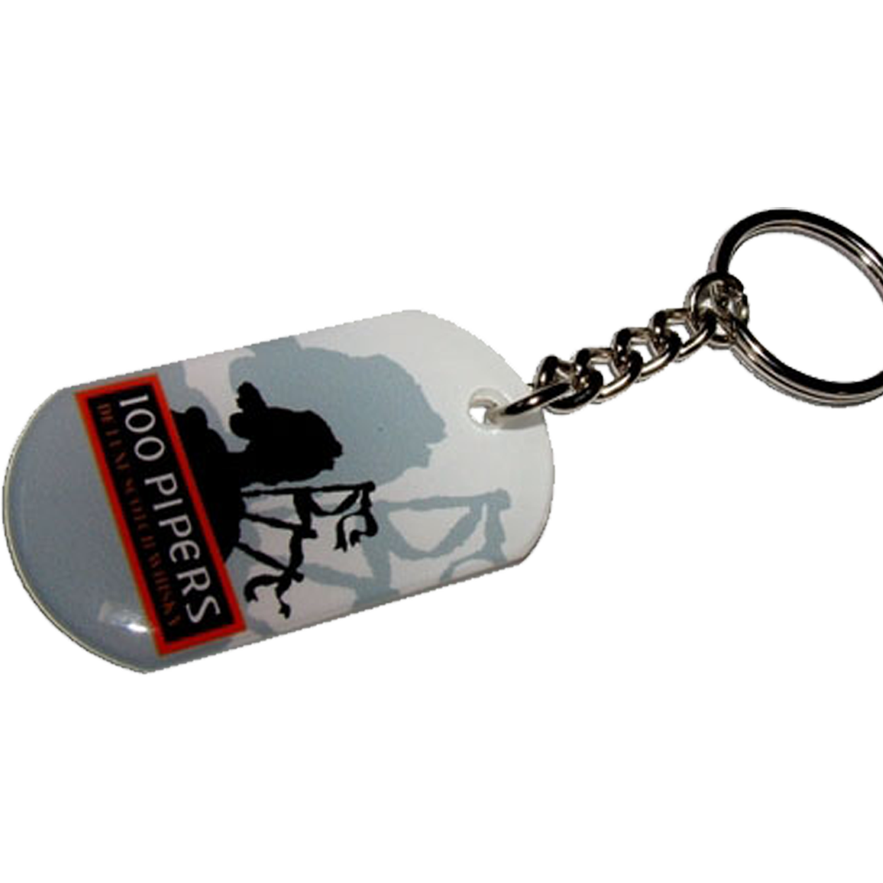 Dog Tag pendant on Key Chain (Single Sided) 3