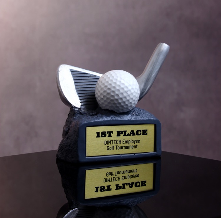 Silver Iron On Resin Base Award 2