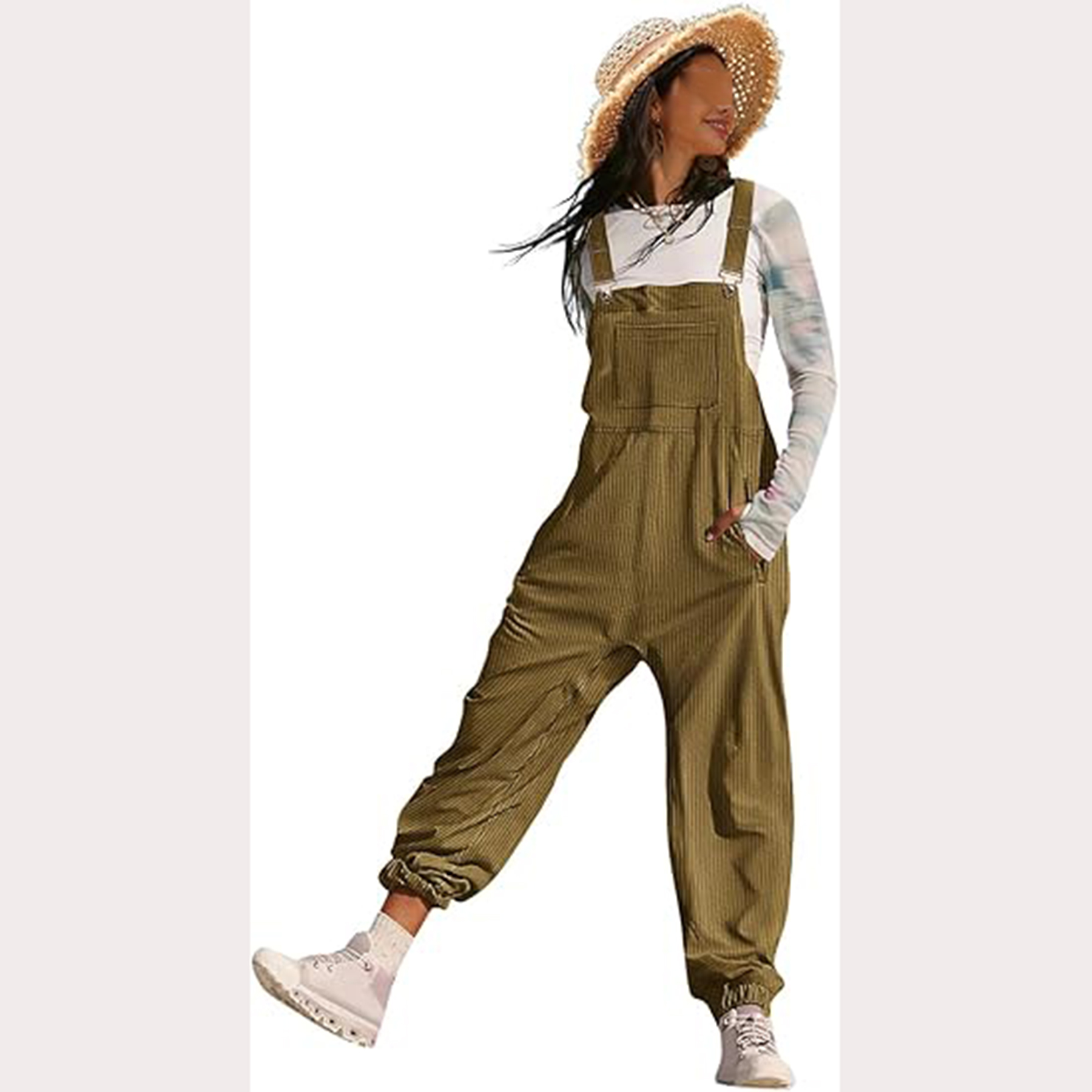 Women's Casual Corduroy Overalls 10